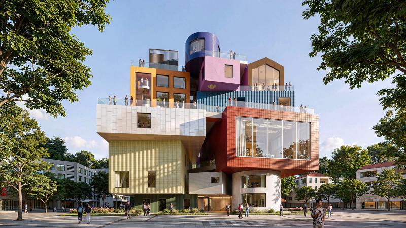 MVRDV строит в Шэньчжэне арт-деревню из ярких “домов”, поставленных друг на друга