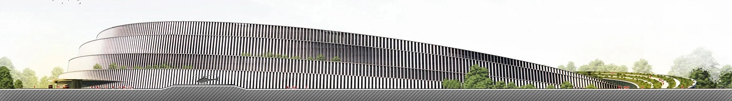 Архитектурное бюро MarioCucinellaArchitects представило проект госпиталя, который словно «вылезает» из под-земли