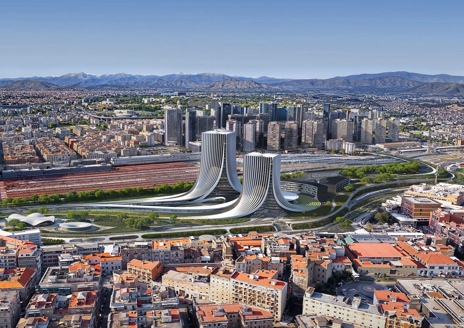 Zaha Hadid Architects проектирует соединённые башни для генерального плана Неаполя