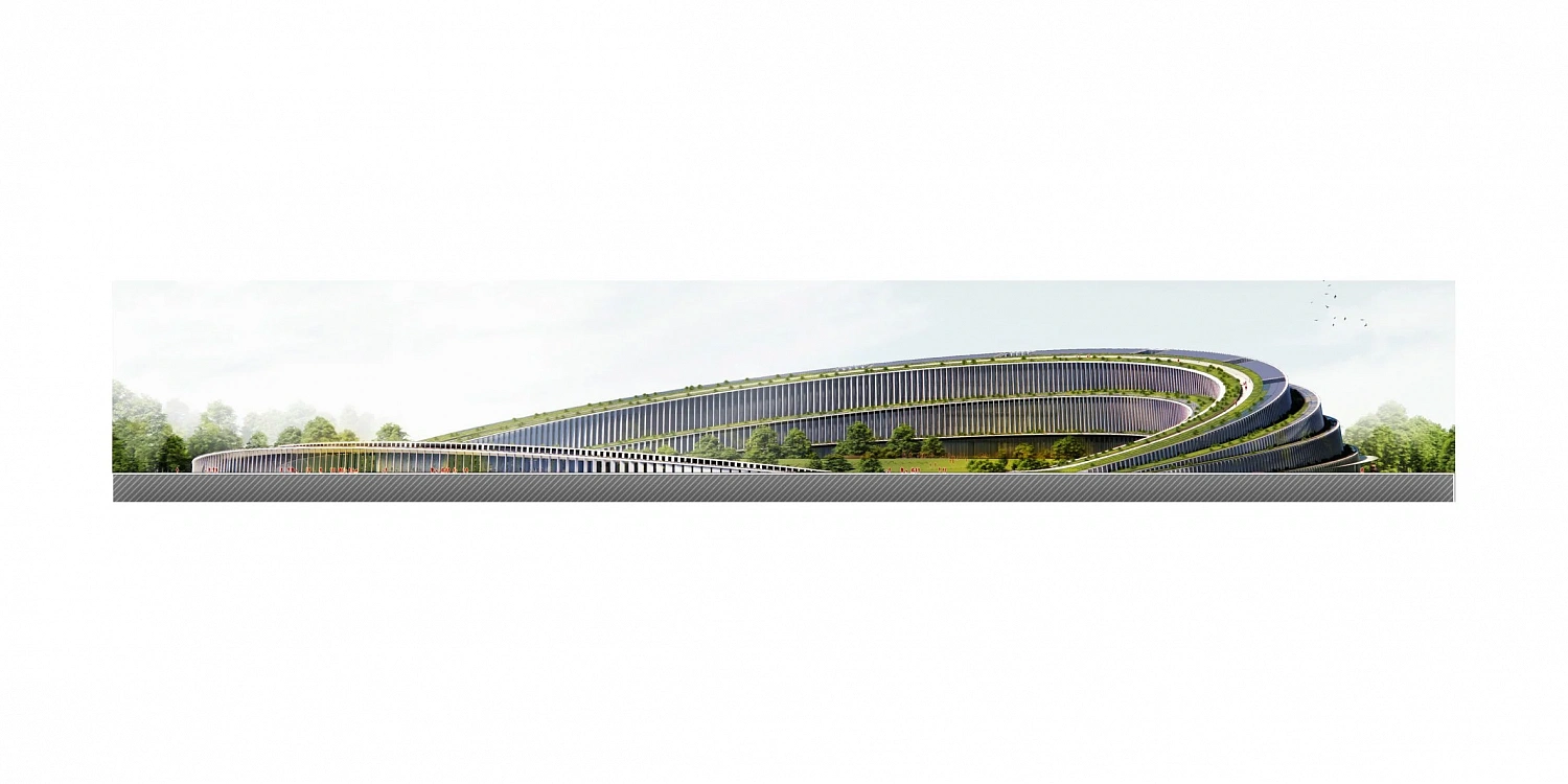 Архитектурное бюро MarioCucinellaArchitects представило проект госпиталя, который словно «вылезает» из под-земли
