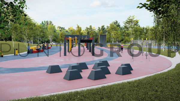 Спортивная площадка PUNTOBLOK X25 (21х63 метра)