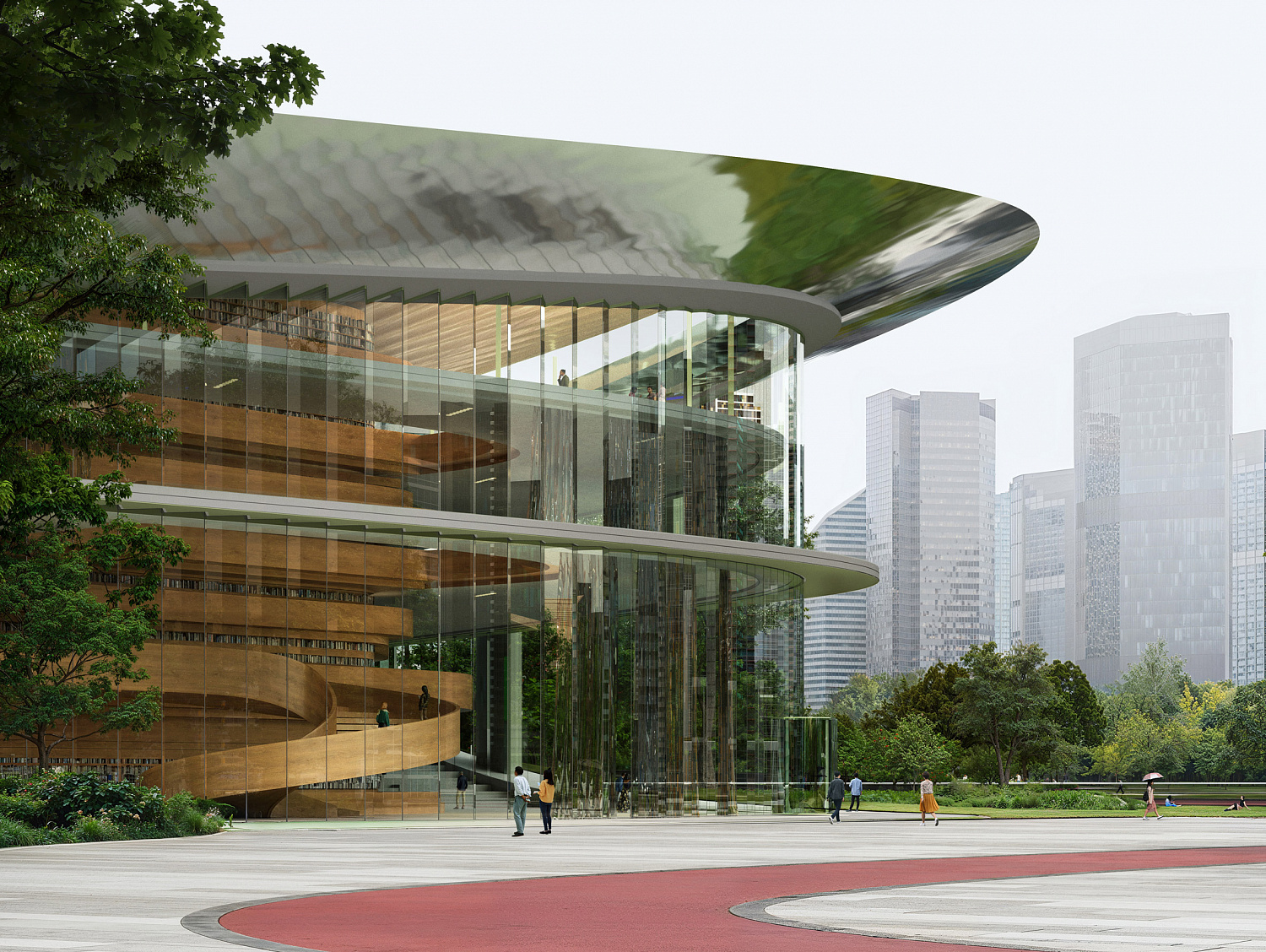 Архитектурное бюро Zaha Hadid Architects проектирует культурный район с изогнутыми линиями на набережной Ханчжоу