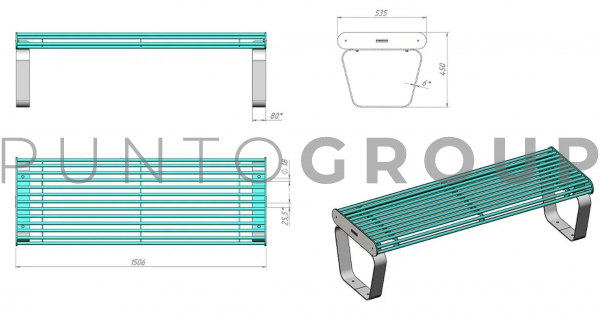 Скамейка без спинки Джой/Joy