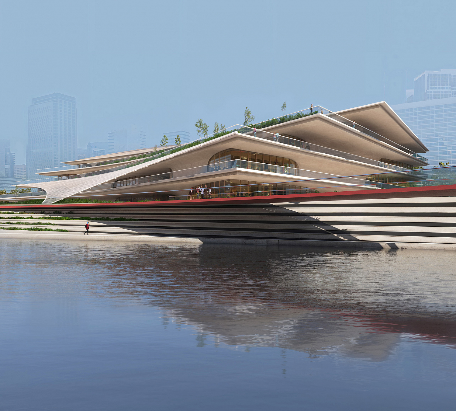 Архитектурное бюро Zaha Hadid Architects проектирует культурный район с изогнутыми линиями на набережной Ханчжоу